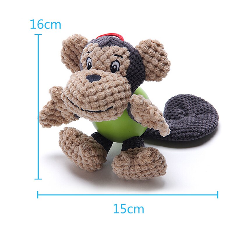 Dog Toys for Small Dogs Molar Bite Rubber Chew Small Toys Interactive Cute Dogs Teeth Cleaning Pets Accessories Monkey Pattern: Monkey