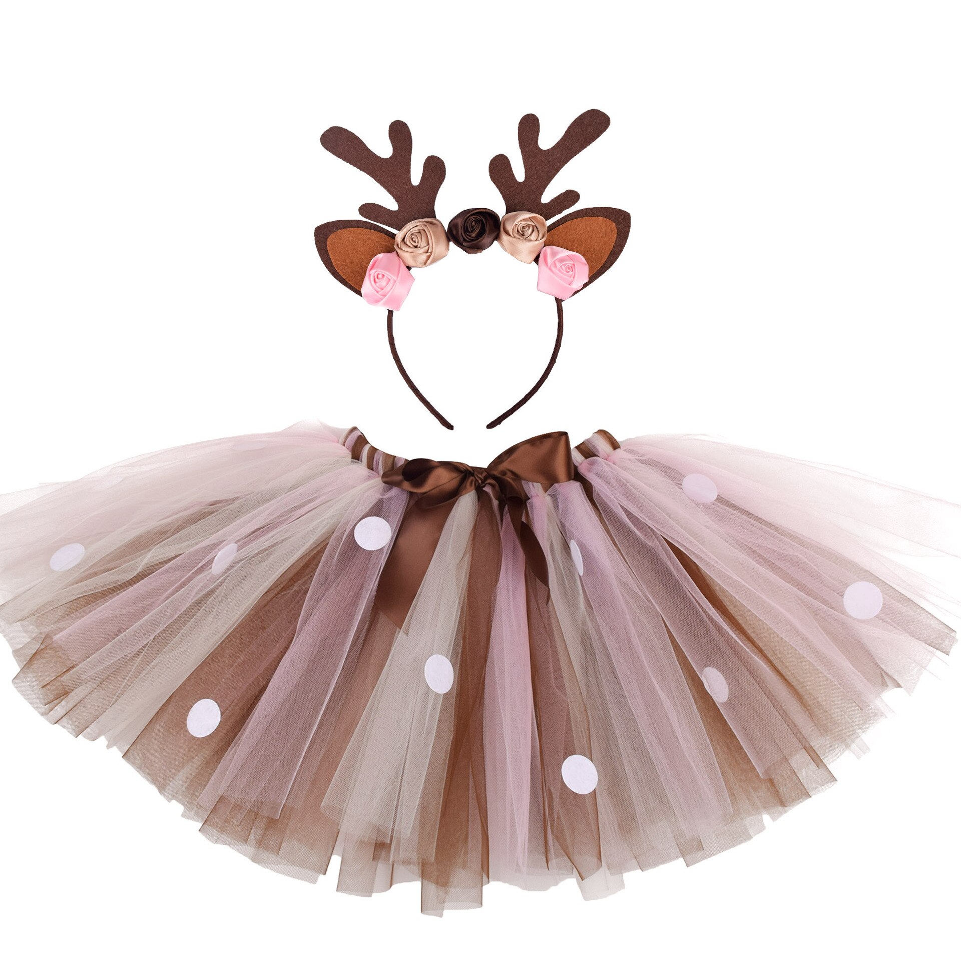 Vestido De Tutú De Ciervo De Alce Para Niñas, Disfraz De Princesa Para Fiesta De Navidad Y Halloween