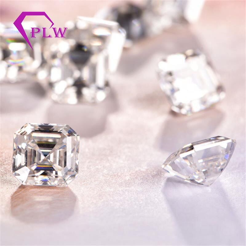 Provence jóias gem pedra 0.6 carat teste positivo 5*5mm D cor corte asscher moissanite Soltas para pulseira anel cadeia brinco