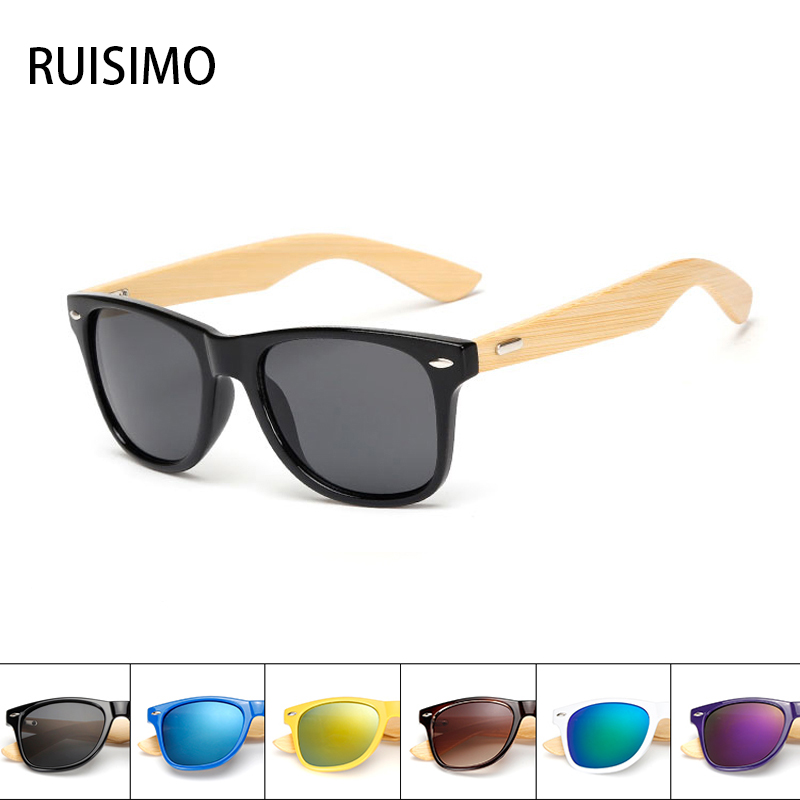 16 color Bamboo Sunglasses Men Wooden Sunglasses Women Brand Mirror Original Wood Sun Glasses retro de sol masculino