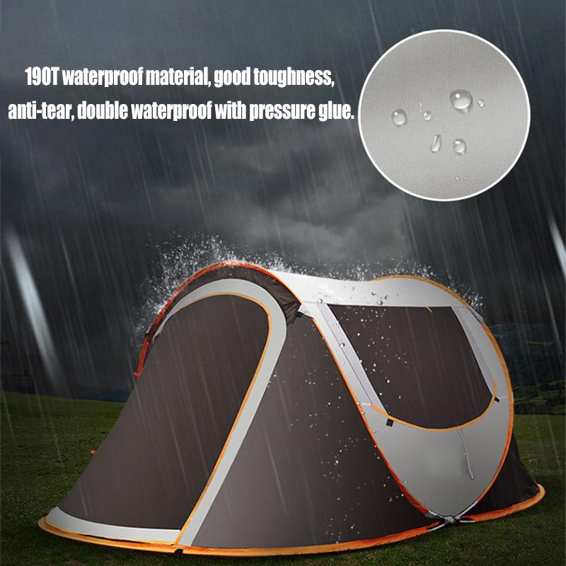 2-3 Mensen Gooien Tent Outdoor Automatische Tenten Dubbele Laag Waterdicht Camping Wandelen Tent 4 Seizoen Outdoor Grote Familie tenten