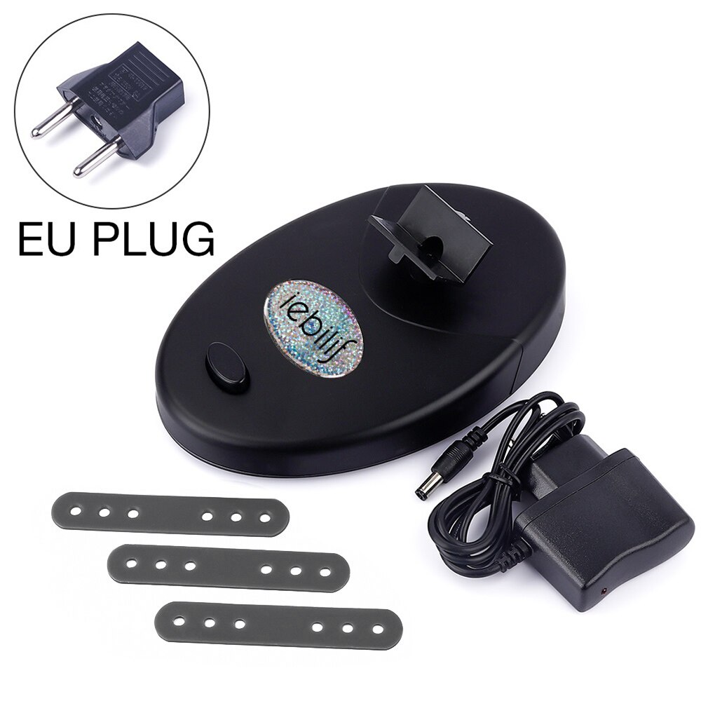Elektrische Nagellack Shaker Maschine Nagel Gel Polnisch Flasche Schütteln Gerät Tragbare Gel Polieren Mangel Flasche Schütteln Maschine: EU Stecker Schwarz