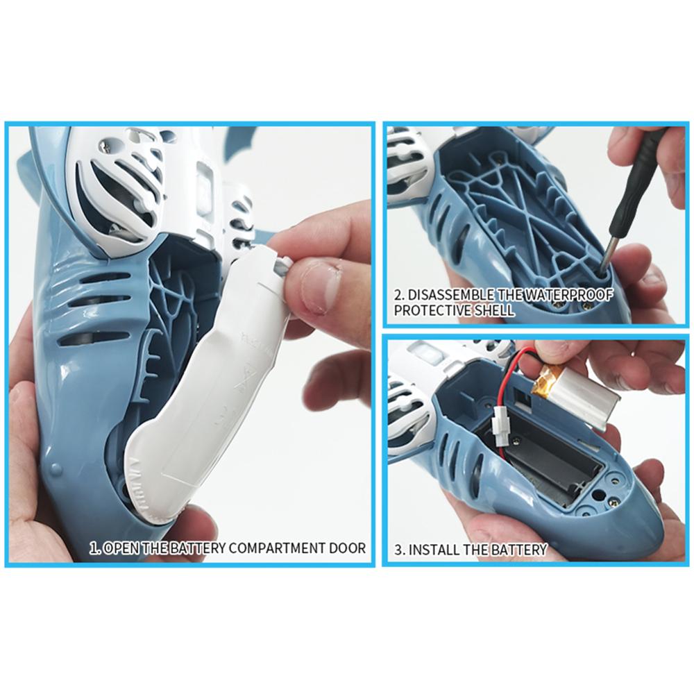 2.4G Simulation Remote Control Shark Boat Toy for Swimming Pool Bathroom RC Toy