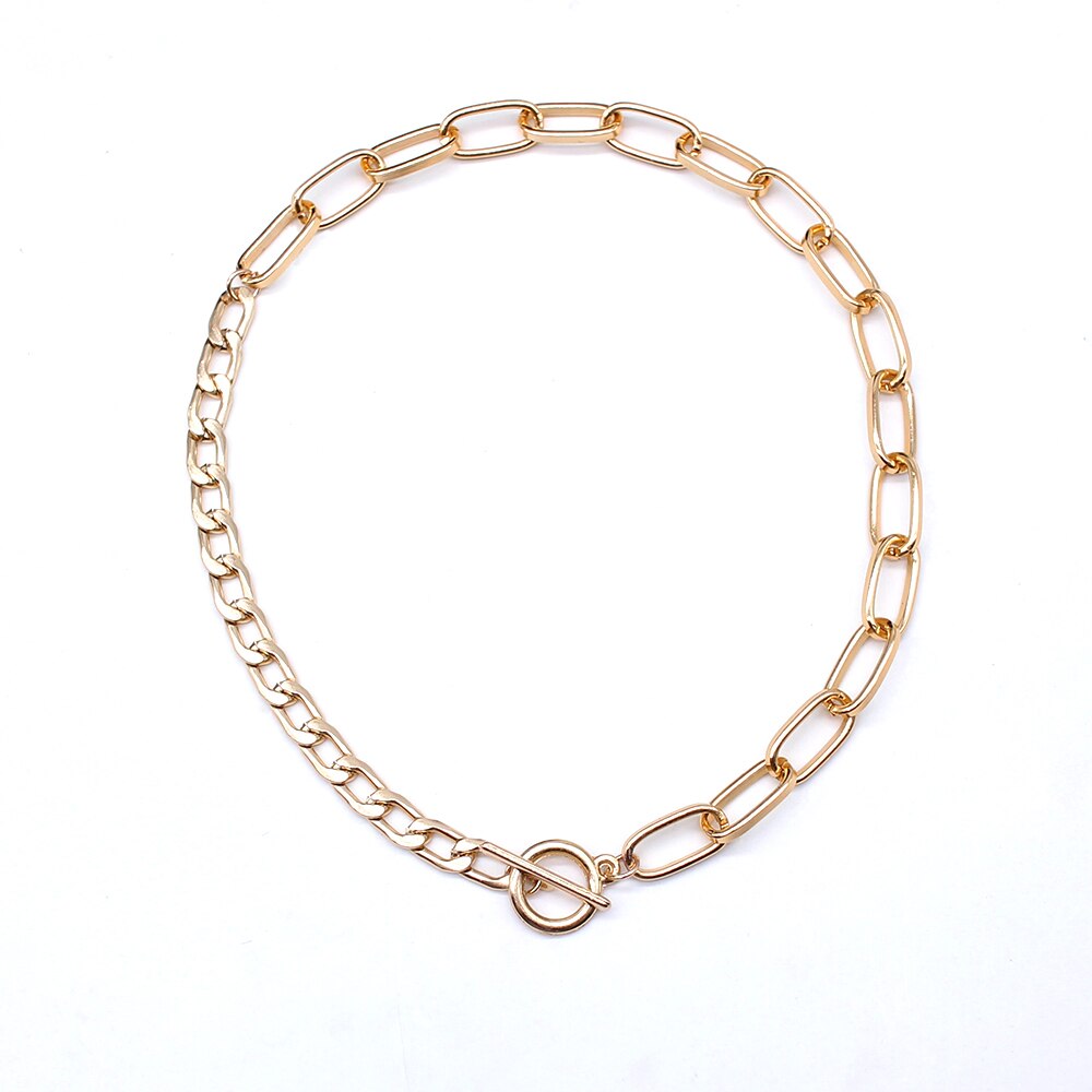 NEUE Punk Imitation Perle Choker Halskette Kragen Erklärung Gold Farbe Lasso Anhänger Halskette Für Frauen Collier Femme Chocker: NO5