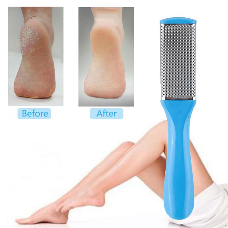 Pedicure Voetrasp File Harde Dode Huid Eelt Remover Dubbelzijdige Remover Tool Set Willekeurige Kleur