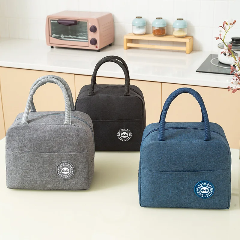 Multifunction Handheld Insulated Bag Waterproof Fresh Aluminium Foil Bento Box Student Bento Bag Unisex Travel Home Storage Bag