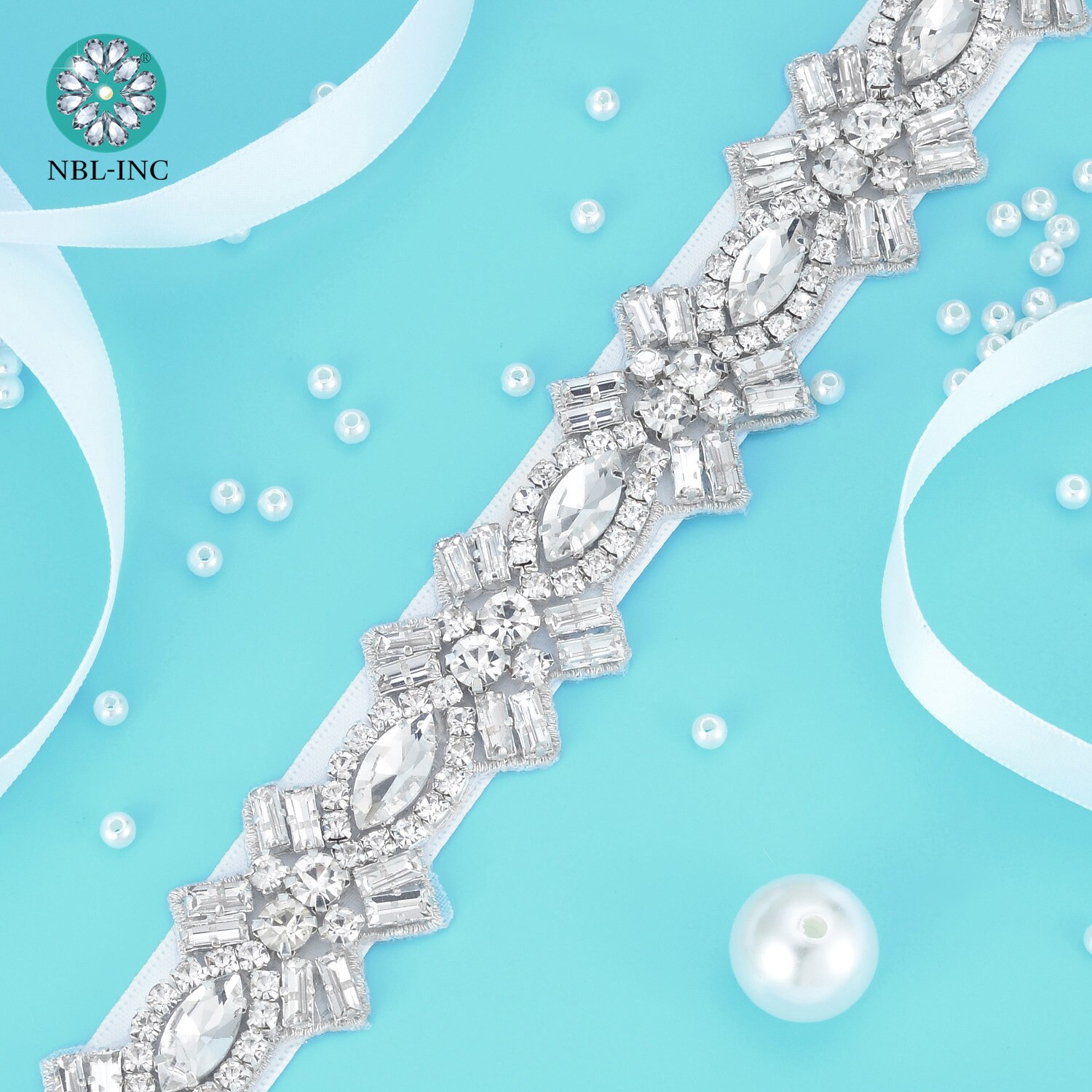 (1Pc) Strass Bruids Riem Bruiloft Met Kristal Diamant Trouwjurk Accessoires Riem Sash Voor Trouwjurk Wdd