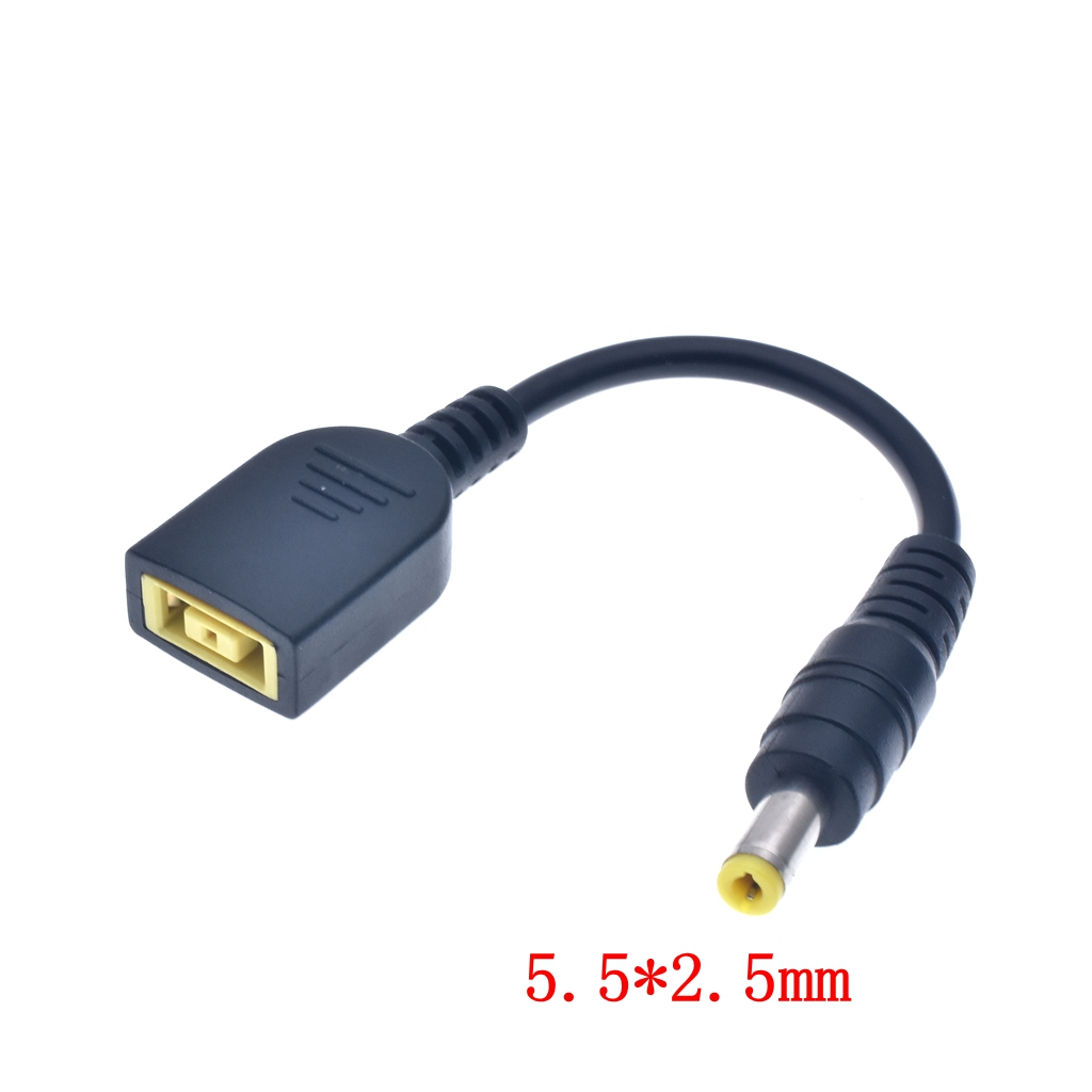 Câble convertisseur d'alimentation cc carré USB femelle vers 5.5x2.1/7.9x5.5/4.0x1.7/mm mâle, pour ordinateur portable Lenovo Thinkpad 15cm: USB-5.5-2.5