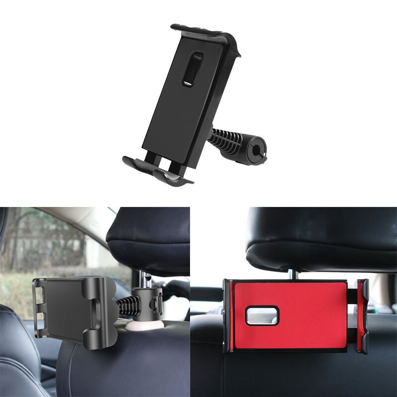 Soporte para Tablet y coche para Ipad 2/3/4 Air Pro de 7 a 11 pulgadas, soporte Universal para GPS, soporte para asiento trasero, montaje para coche con rotación de 360: 005 Black