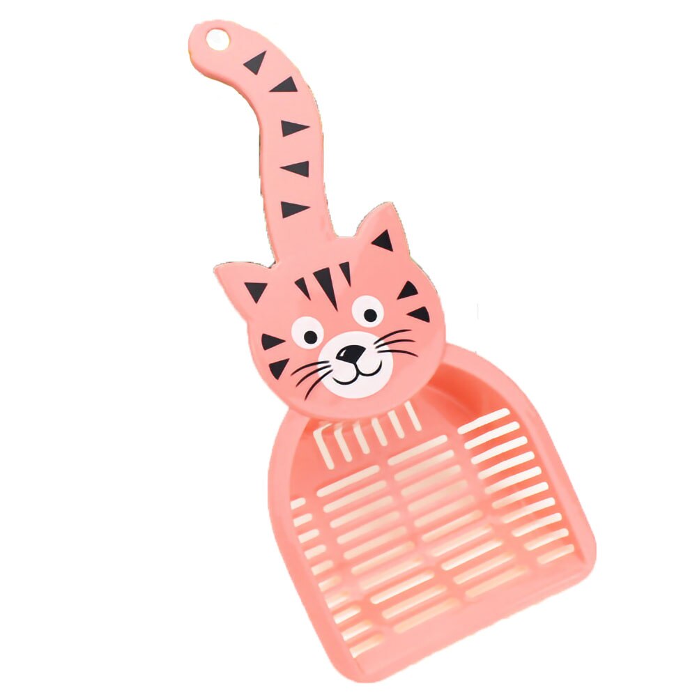 1PCS cute cartoon cat litter shovel cat litter shovel cat face pattern small tail shape pet shovel cat litter shovel multiple