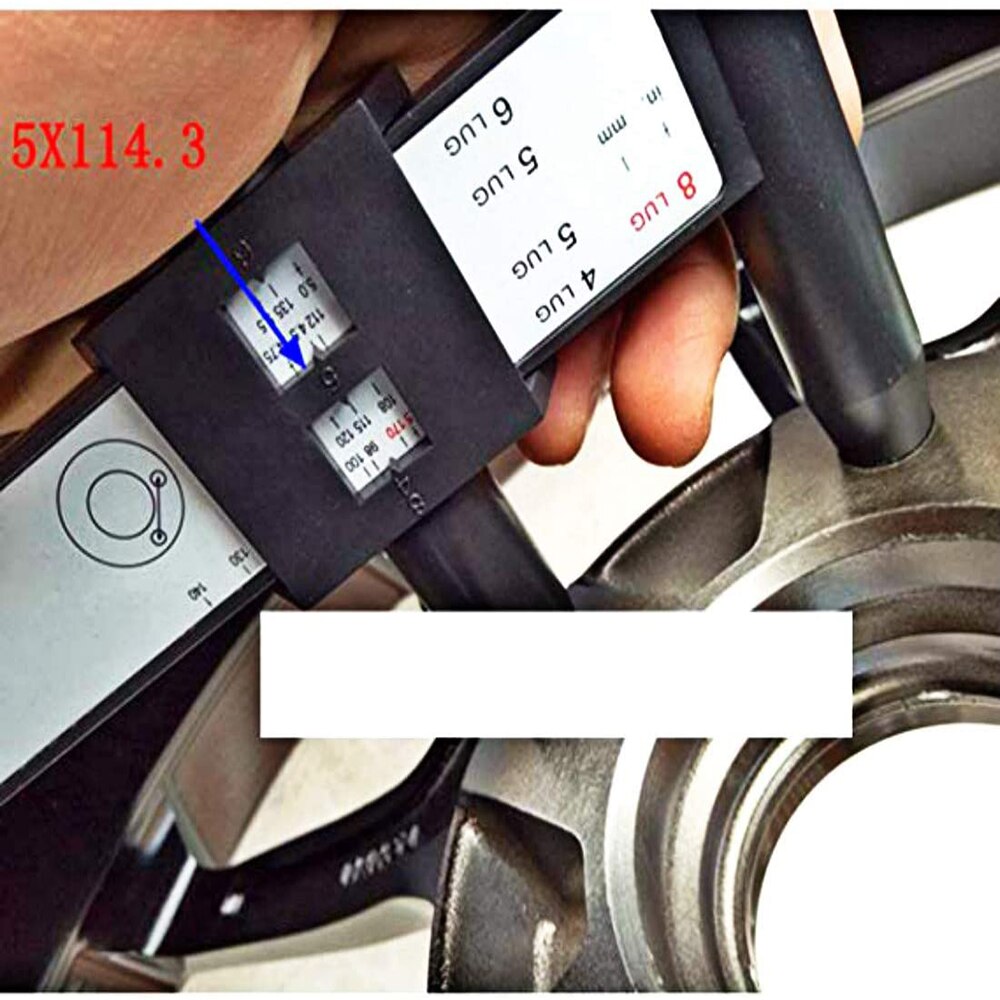 Car Wheel Rim Bolt Pattern Sliding Measuring Gauge Tool PCD Ruler 4 5 6 8 Lug Pattern Measuring Tool Carros Exterior Automobile