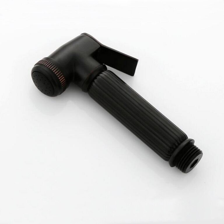 Bidé kranar vägg svart kall mässing vatten toalett hörnventil handhållen hygienisk duschmunstycke tvätt bil husdjur spruta airbrush kranar: Svart dusch