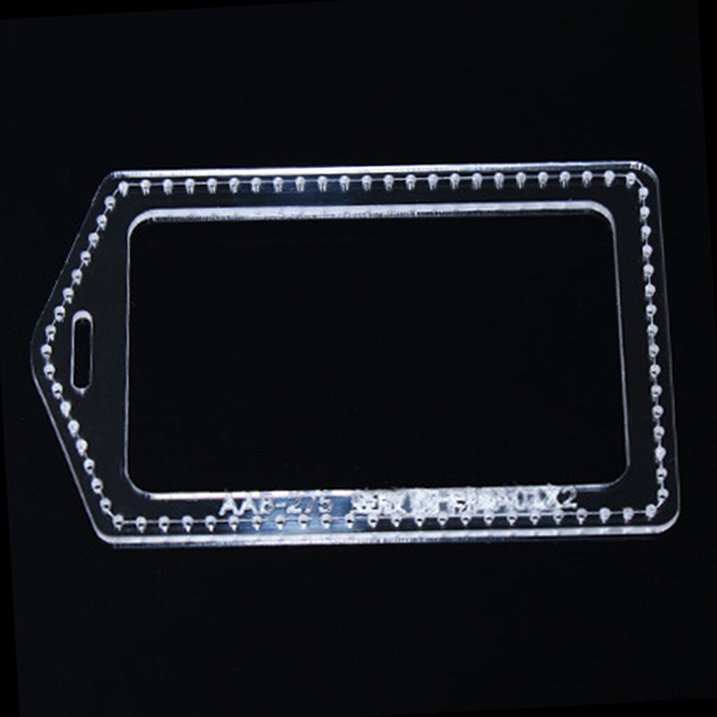 Acrylic Stencil Template ID Card Badge Holder Leather Crafts For Boys Girls