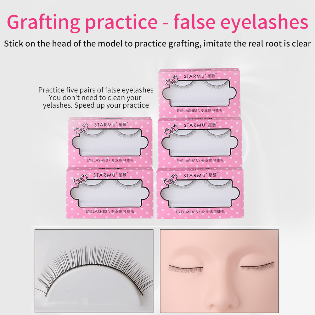 14 sztuk zestaw startowy do przedłużania rzęs Salon z manekinem Home Gift narzędzie do ćwiczeń akcesoria głowica treningowa wielofunkcyjny makijaż