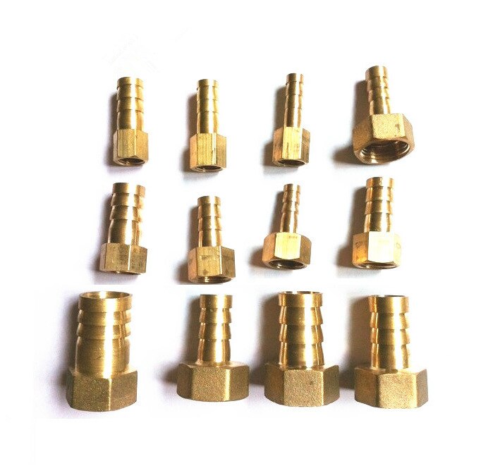 5pcs 3/8" BSP Female-6mm Barb Hose Brass Adapter Coupler 6mm-3/8" BSP