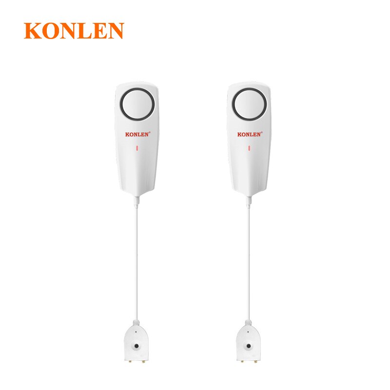 KONLEN WIFI Liquid Leak Sensor Wireless Water Level Detector Leakage Overflow Buzzer Tuya Smart Life APP Push Alarm Alerts: 2 pieces