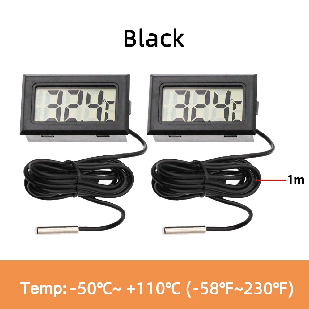 Temea-Mini Termómetro Digital, higrómetro con sonda para interiores, Sensor de temperatura pequeño, medidor de humedad, pantalla LCD, 2/3 piezas