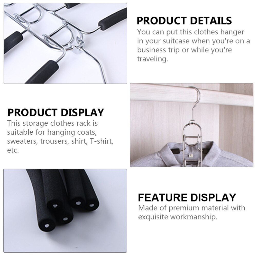 1pc Multilayer Coat Hanger Detachable Metal Multifunction Clothes Hanger