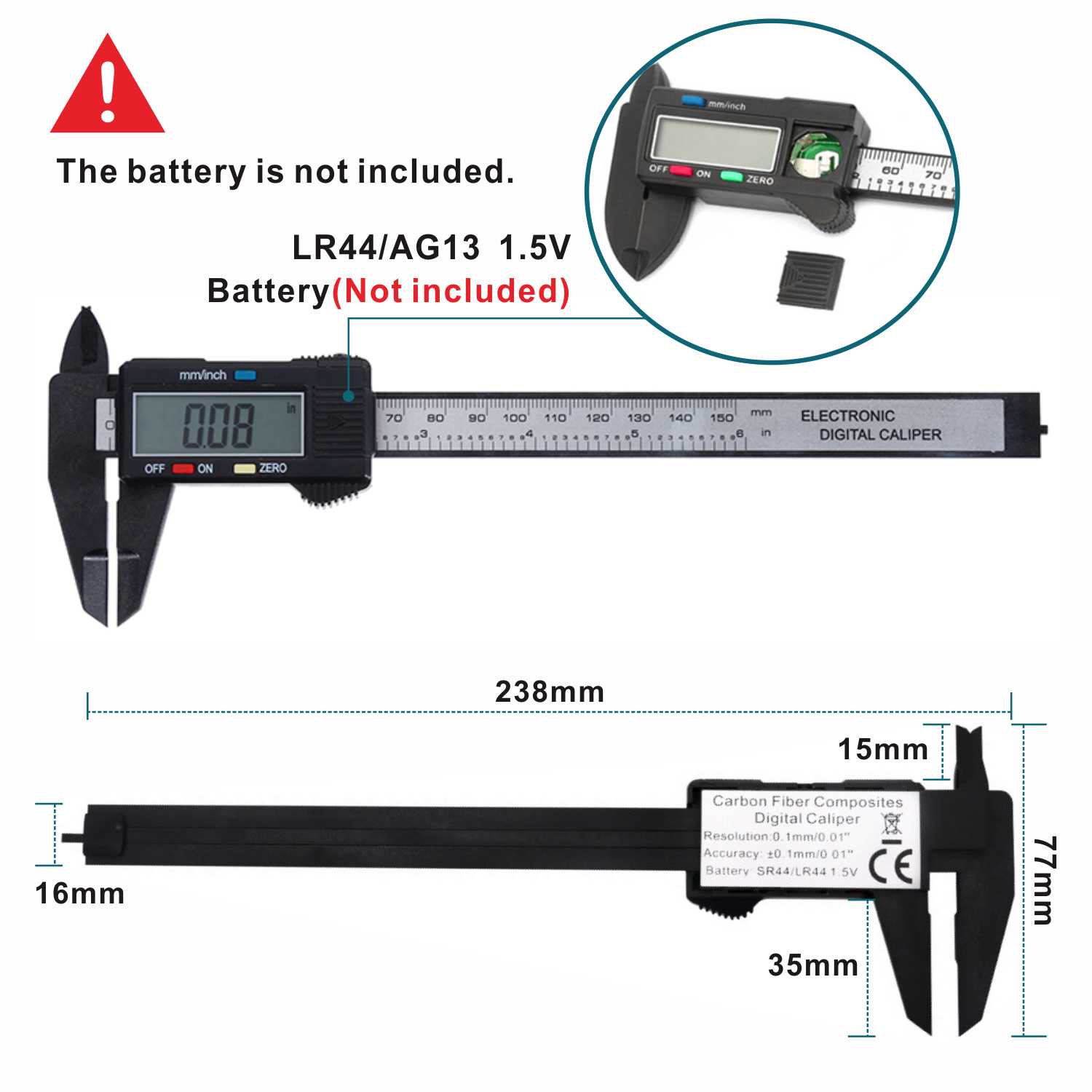 Electronic 6 " 150mm Digital Vernier Caliper Gauge Measuring Tool Measuring Calibre for jewelry Measurement Ruler trammel