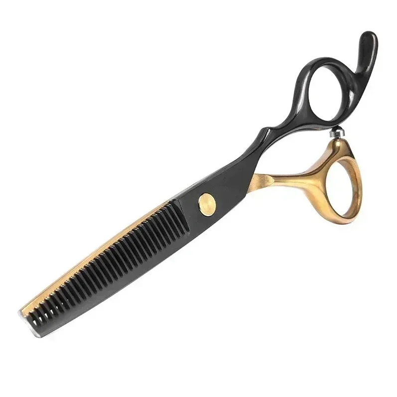 Frisørsaks barbertilbehør hårudtynding metalsaks tandsaks stylingværktøj klippesaks: Chokolade
