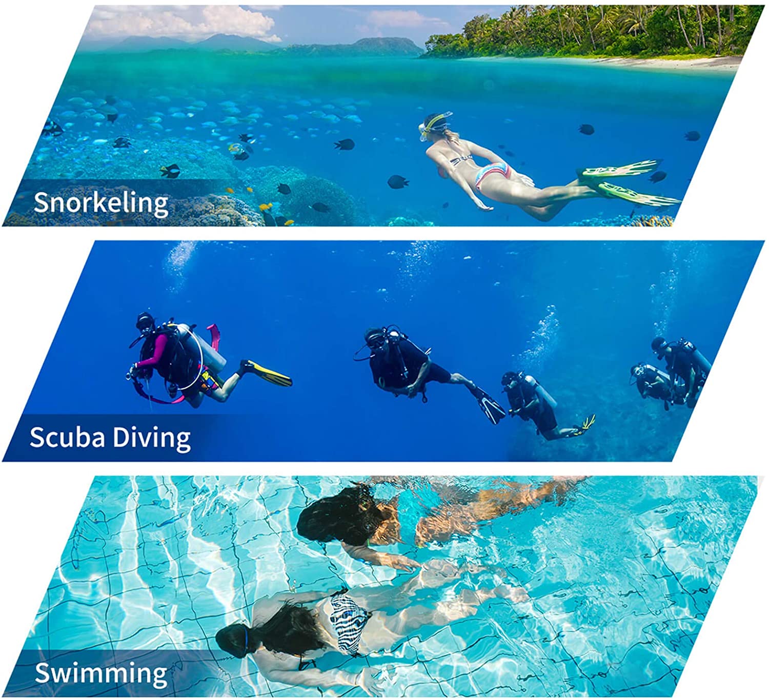 Water Sports Diving Masks Snorkeling Goggles Scuba Diving Equipment Snorkeling Set Tempered Glass Mirror Lens Swimming Mask