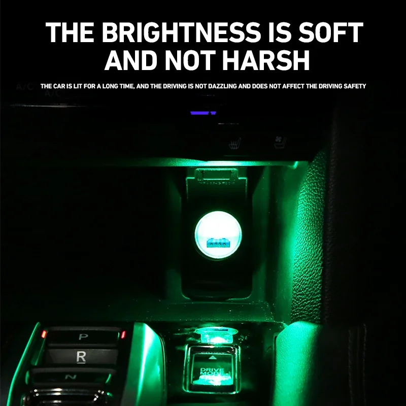 Multi-color RGB Car USB Ambient Lights LED Car Rhythm Lights Car USB Sound Control Ambient Lights