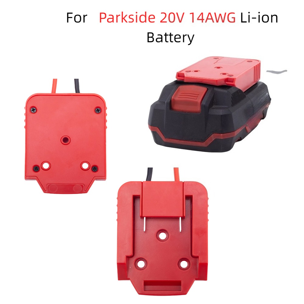 Parkside 20V battery adapter with 14AWG Wire power converter for remote control toys, robots