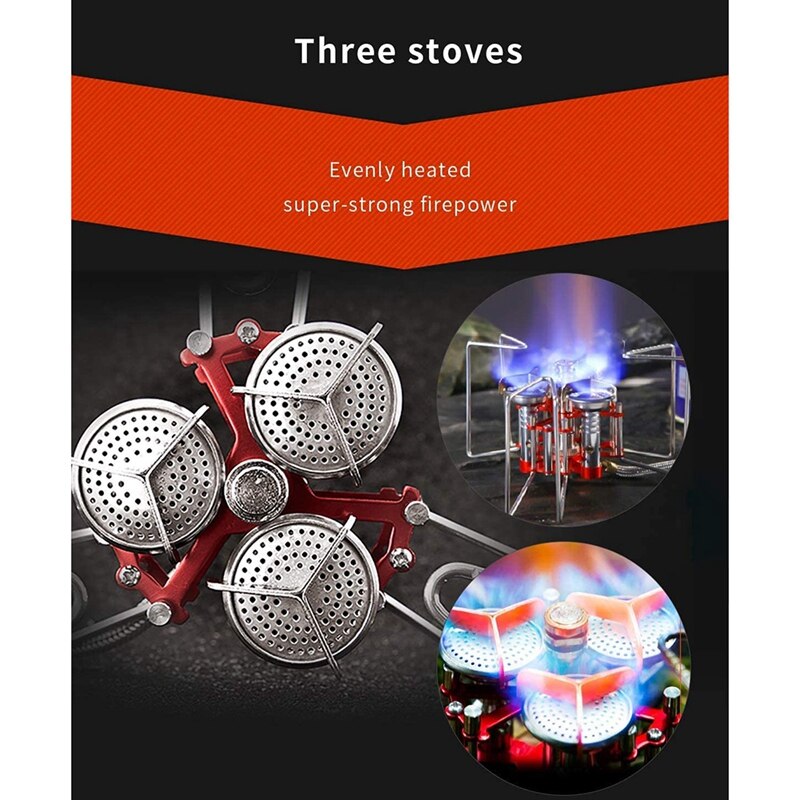 Camping Stove 5800W Ultralight Stove,Lightweight Outdoor Camping Stoves Portable Propane Burner, Support Up to 25KG