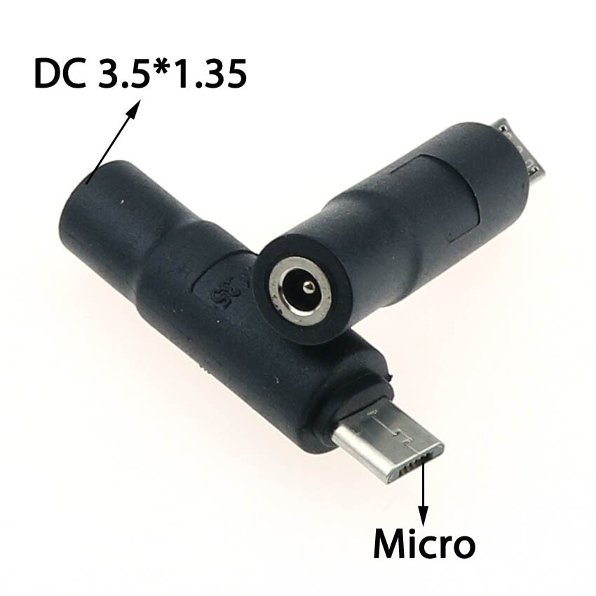 Cltgxdd 1 stk mikro usb / usb 2.0 hann til  dc 3.5*1.35 / 4.0*1.7 mm hunn støpsel jack konverter bærbar adapter kontakt