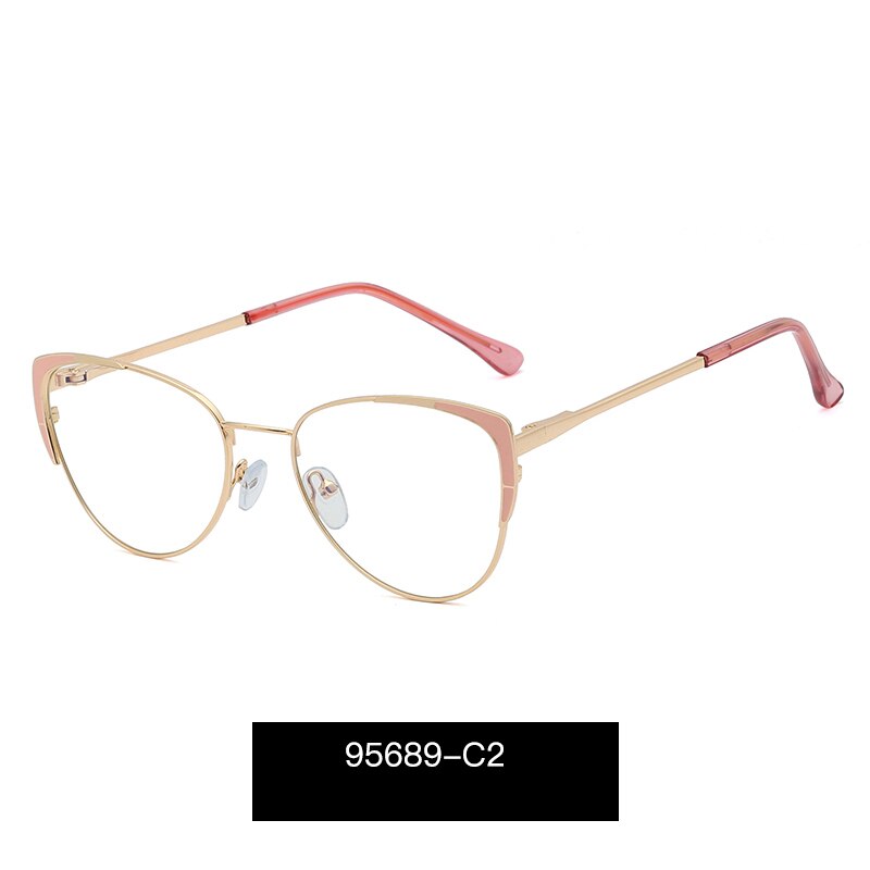 Hotony Eyeglasses Frame for Women Blue Light Blocking Eyewear Female Optical Glasses UV400 Prescription Spectacles Woman: C2