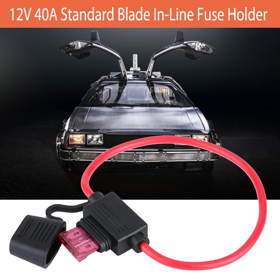 Porte-fusible de voiture Standard 12V 40A | Lame Standard en ligne, support de fusible pour voiture, porte-fusible de voiture 10 pièces