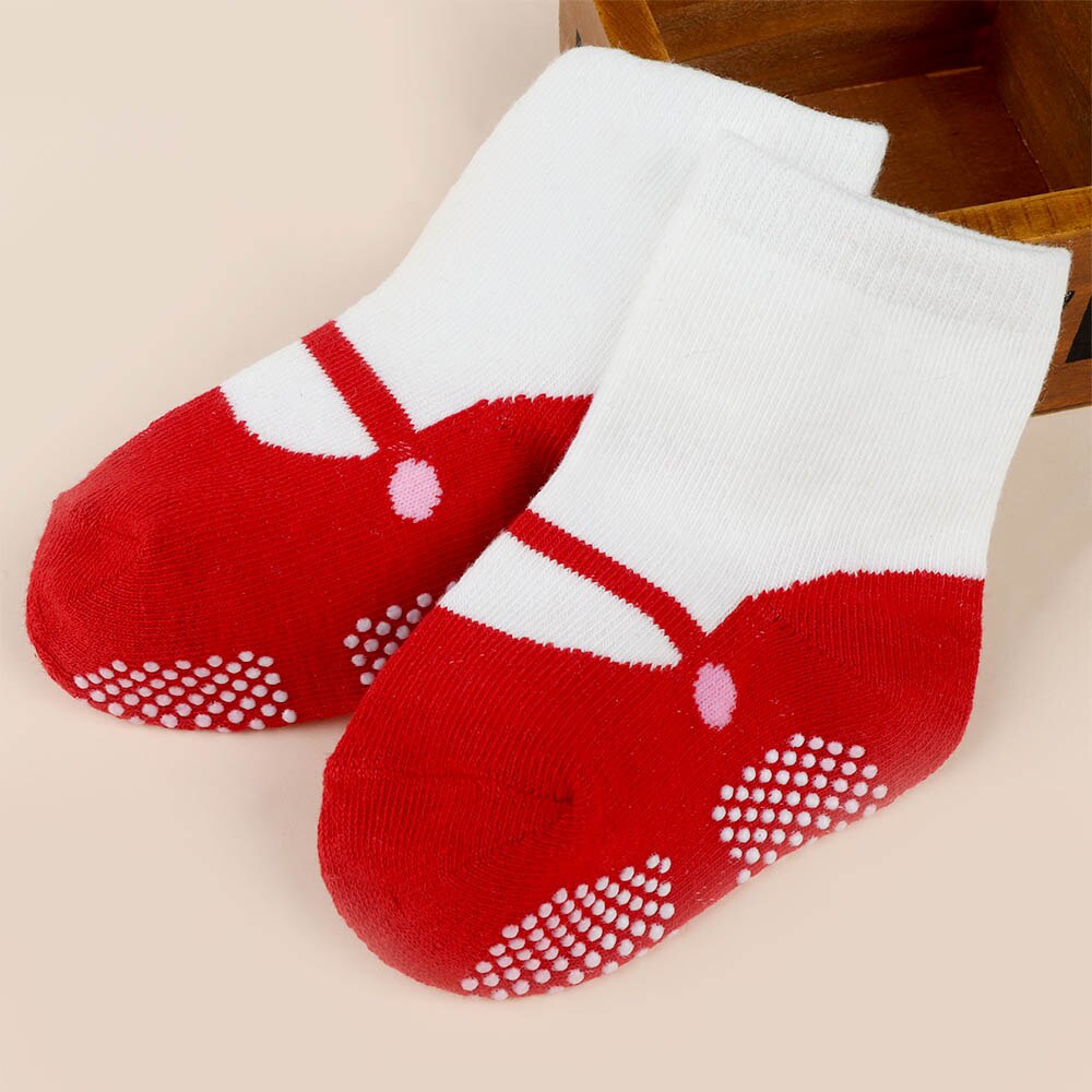 1 par Acessórios de Vestuário de Algodão Do Bebê Outono Inverno Infantil Das Crianças Das Meninas Do Bebê Meias Crianças Ballet Quente Skid Dança Meia