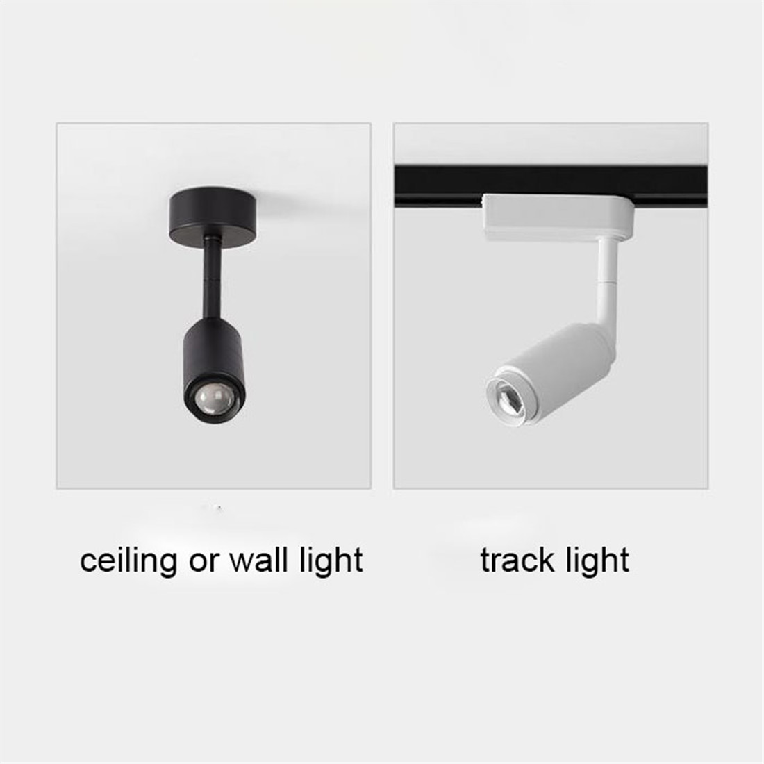 Nowoczesna lampa torowa Zoomable regulowana wiązka kątowa lampa szynowa punktowa odzież buty sklep Powiększenie wystawa galeria lampa reflektory kaczan