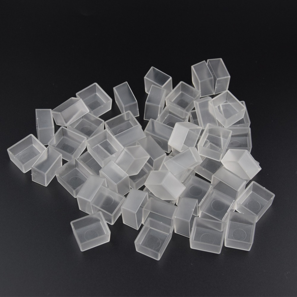 Barteen Pans for Watercolor Palette Pigment Plastic Empty Pans or Art Painting Palette Supplies Transparent Pan and White Pan