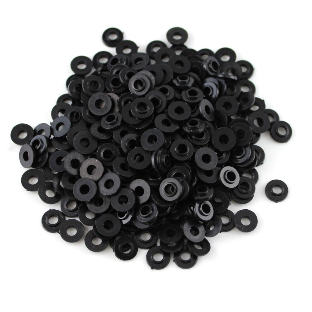 100 stks/doos Zwart Plastic Schouder Wasmachines Binder Voor M4 Schroeven Onderdelen van Tattoo Machine