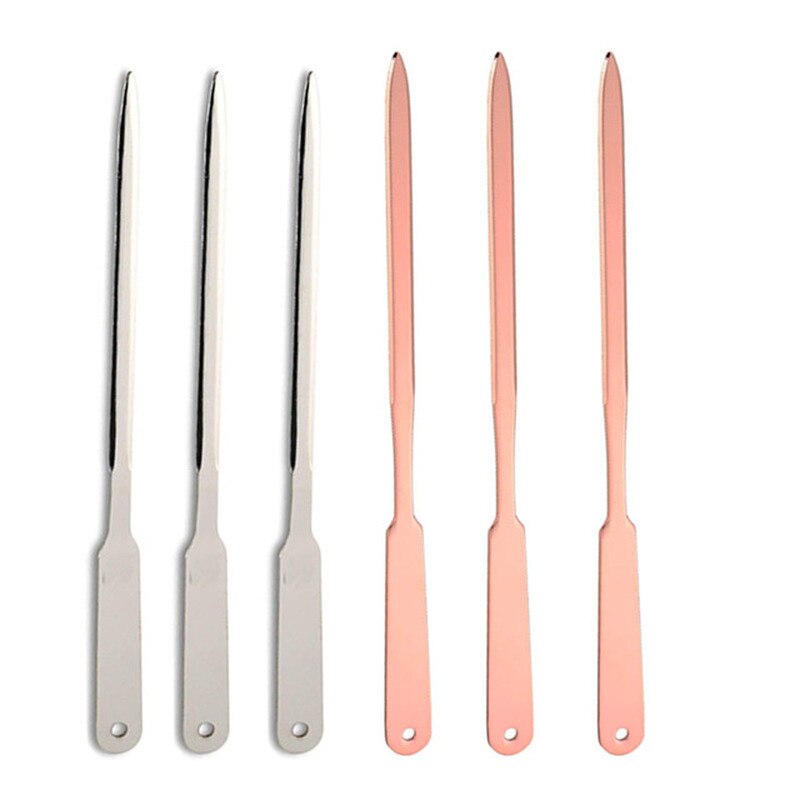 1pc brevkuvertöppnare i metall i rostfritt stål guld/rosa guld/silver affärspappersskärare skärverktyg knivskärverktyg