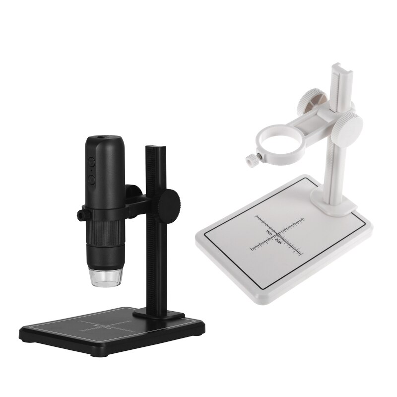 Microscope Stand Portable Adjustable Manual Focus Digital USB Microscope Holder Support Adjusted Up &amp; Down Black/White