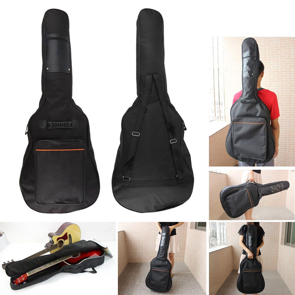 Tragbare 38-41 Zoll Akustische Klassische Gitarre Tasche Doppel Gurte Gepolstert Verdicken Weiche fallen Gitarren Rucksack WF 668