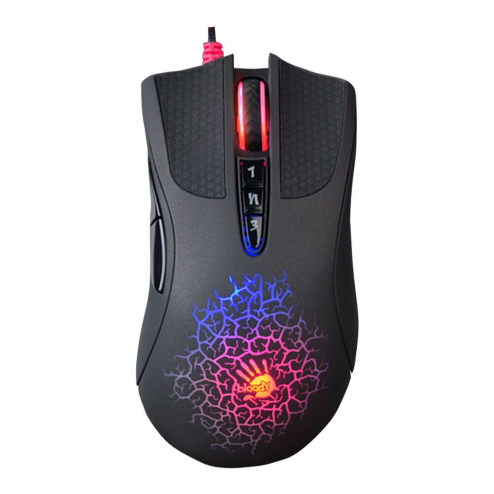 Voor Bloody A90 Usb Bedrade Gaming Muis 4000Dpi 8 Knoppen Sensor Optische Kleurrijke Glare Gamer Muizen Voor Pc Laptop mechanische Muis