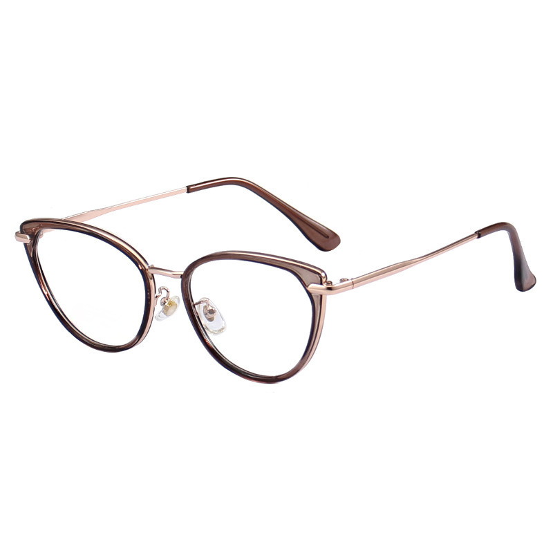 Damenmode Katze Auge Myopiebrille unisex Blaulicht blockierende Computerbrille Trendige Nahsichtbrille 0-1.0-4.0