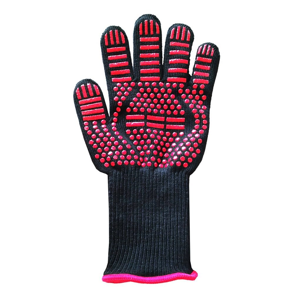 Guantes ignífugos de Kevlar para barbacoa, 1 Uds., resistentes al fuego, 500 grados, para horno microondas, aislamiento térmico