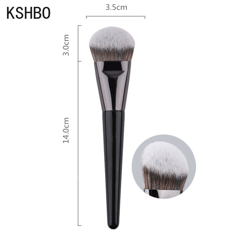 KSHBO-brocha para Base de maquillaje para mujer, 47 cabezales de escoba, brochas de reparación de sombra de Base líquida, herramientas profesionales de belleza: Caqui oscuro