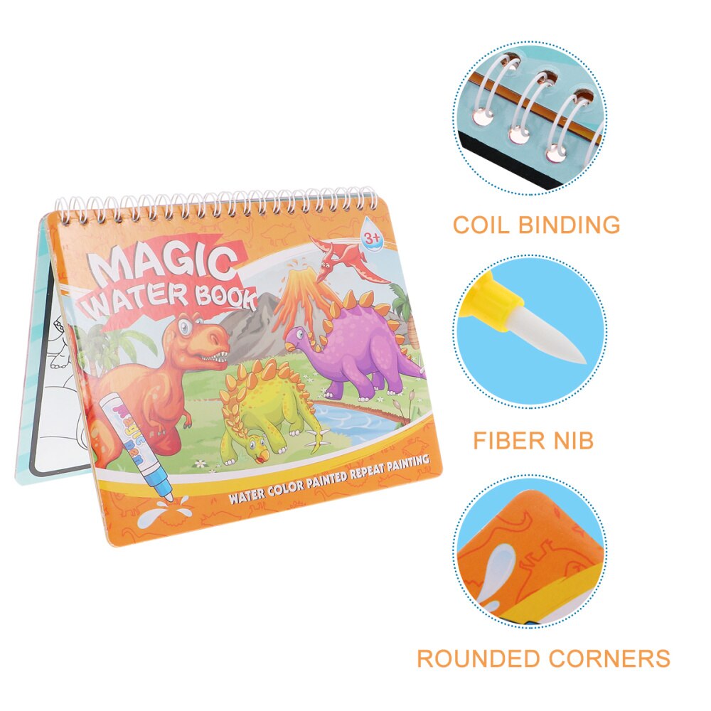 Dinosaurus Magic Water Boek Herbruikbare Kleurboek Graffiti Boek Schilderen Speelgoed Met Pen Voor Kids Kinderen Voorschoolse
