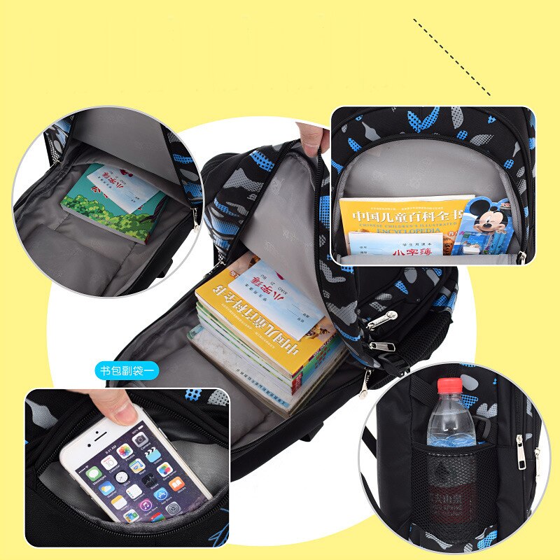 Mjzkxqz Waterproof Children School Bags Backpacks For Teenagers Boys Kids Primary School Sac Plecak Dla Dzieci Mochila