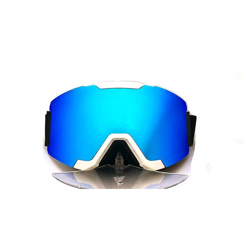 Gogle narciarskie duże sferyczne okulary magnetyczne podwójne przeciwmgielne REVO film UV400 profesjonalne narciarstwo