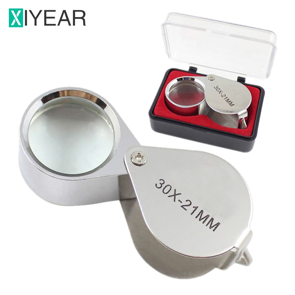 Lupa de joyería de diamante 10x-30x, herramienta de lupa de ojo, equipos de lupa, joyería de triplete