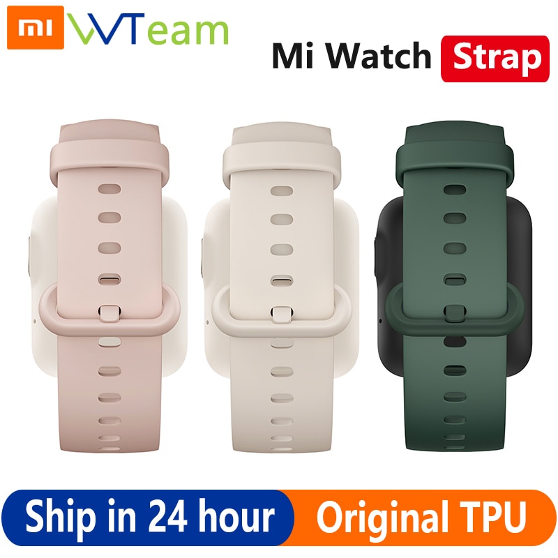 Original xiaomi klockarmband för mi watch lite och redmi smart watch tpu material tre färger med detaljhandelspaket