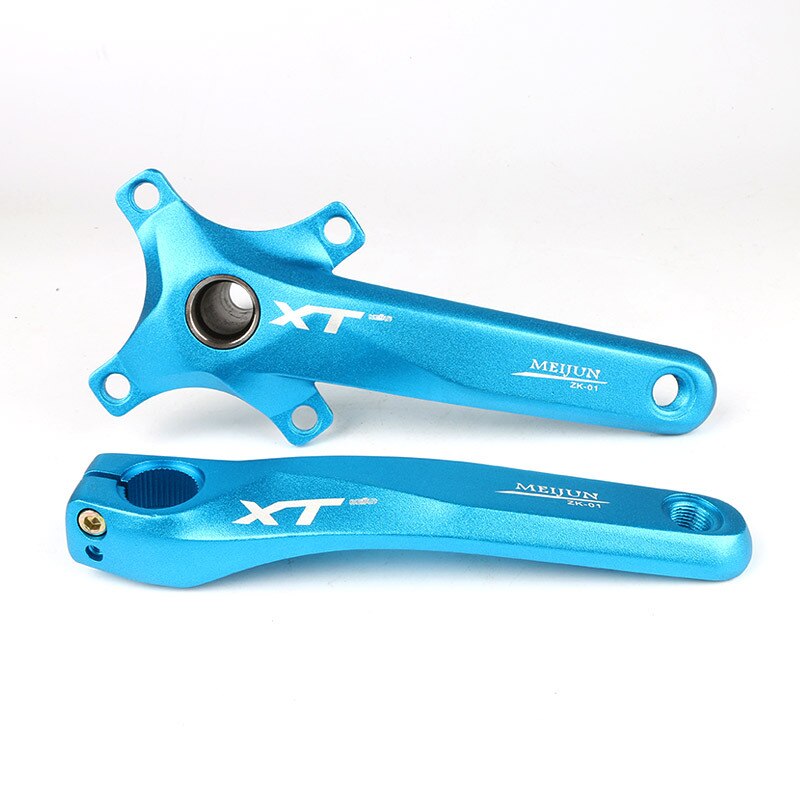 MEIJUN-manivelle de bicyclette à une vitesse, VTT en alliage d'aluminium, XT BCD 104 MM: Bleu