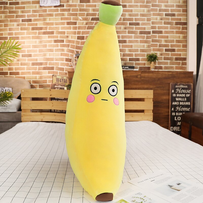 Hot New 1pc 80/100CM śliczne pluszowe owoce zabawki żółty Banana pluszowe rośliny zabawki Banana poduszki dla domu łóżko dziecko dzieci prezenty urodzinowe: 5 / 100cm