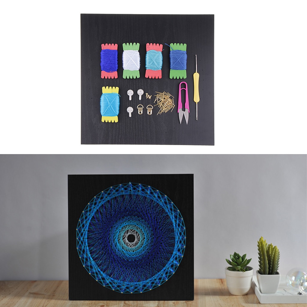 Funny Wall Art Bird's Nest Geometric Wood Board String Art Kit For Adult Kids Crafts Kit DIY Thread Nail Handmade Art